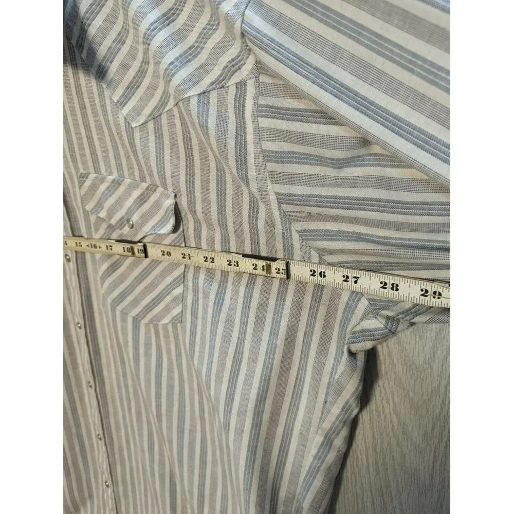 Vintage Flying R Ruddock Pearl Snap Western Shirt Men's 13 38 Extra Long Tail - Picture 4 of 7